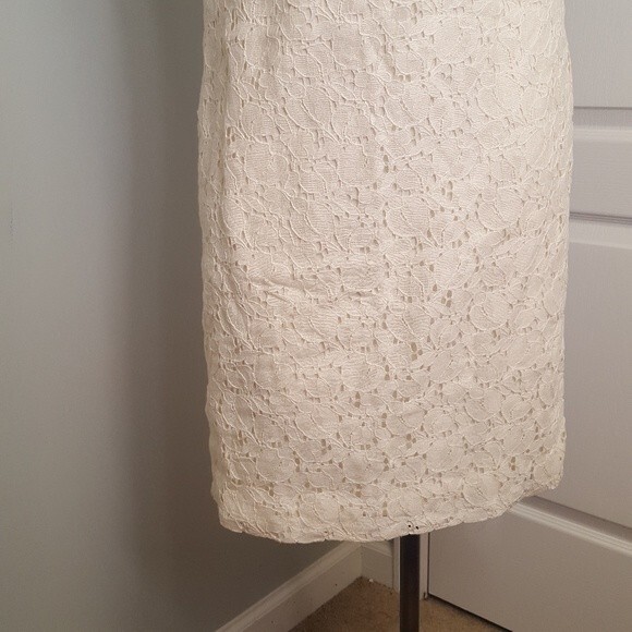 White Lace Stretch Dress Ralph Lauren NWT - Picture 6 of 10